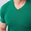 Green V-Neck T-Shirt for Casual Comfort