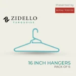 Pure Plastic Large Hangers [with Tie Holder] 16 Inch (Pack of 6)